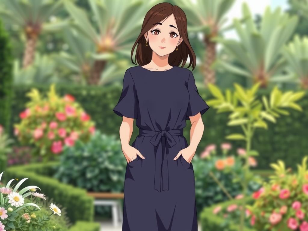Achieve balance with a midi dress and a belt.