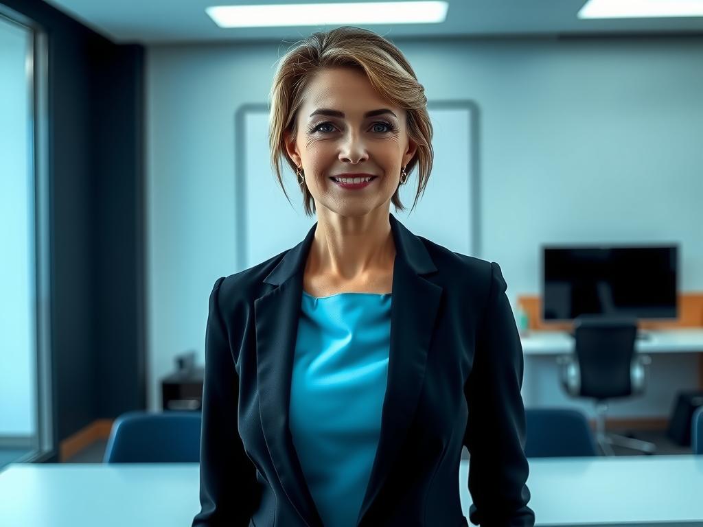 Layering a blazer over a dress for a versatile and authoritative office style.