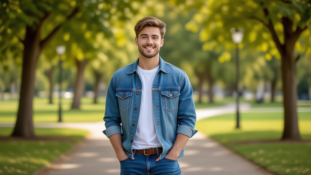 Demonstrating the outcome of properly stretched jeans, offering a seamless and comfortable fit that boosts confidence in everyday fashion.
