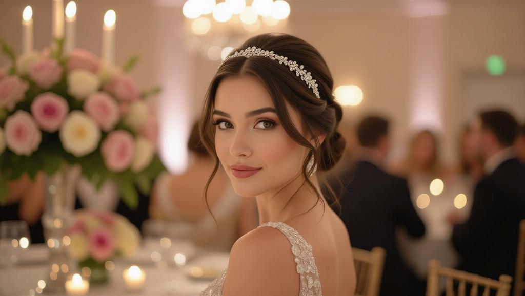 Transform your formal ensemble by incorporating a headband, creating an elegant and poised look that exudes sophistication and modern charm.