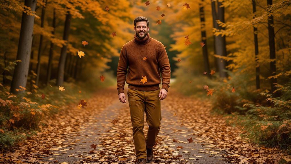 Transitioning to autumn styles with rich, textured fabrics in warm colors, illustrating the fashion shift away from white post-Labor Day.